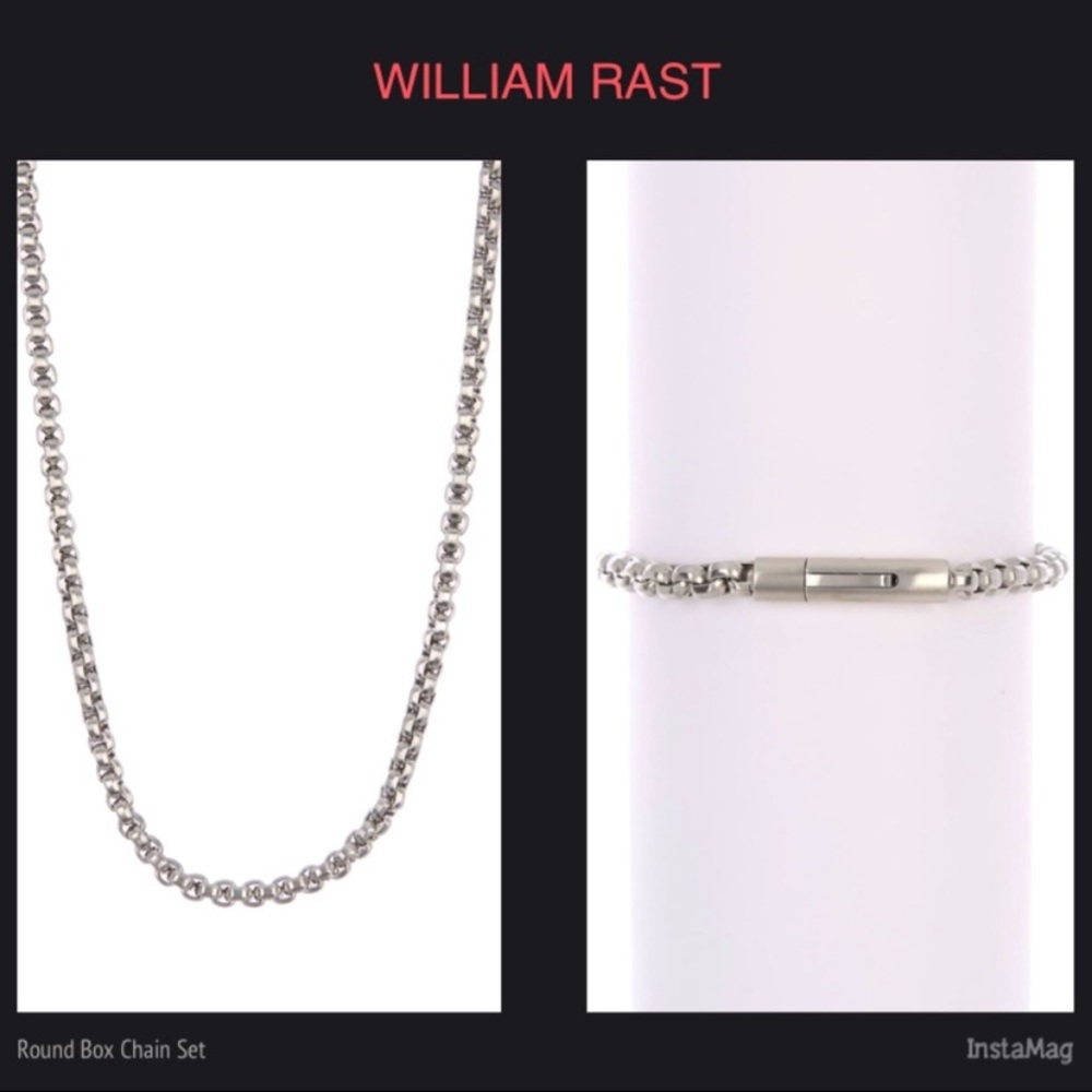 WILLIAM RAST Stainless Steel Round Box Chain Set